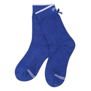 핑골프양말 NQC 121D4SC351_BL 여성 라인 배색 리본 중목 양말