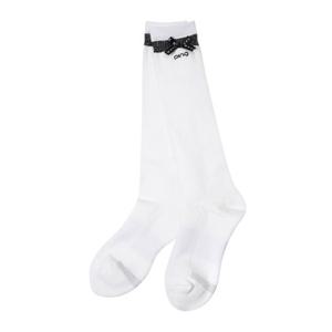 핑골프양말 NQC 121D3SC055_IV 여성 배색 리본 장식 니삭스