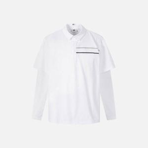 PXG골프긴팔 JQJ PJMPM2112-01 여름 쿨 슬리브 레이어드 카라 롱 슬리브 티셔츠