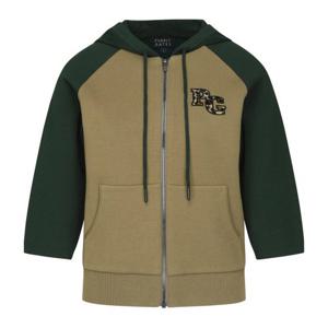 파리게이츠골프자켓 NQC 521C3SD161_BG 여성 레오파드 로고 컬러 블록 후드 집업