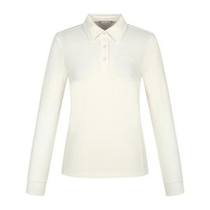M 핑골프웨어 NQC 121D3TO181_WH 여성 조직감 카라 긴팔 티셔츠