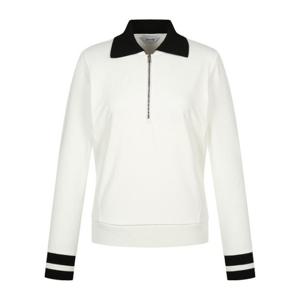 M 핑골프웨어 NQC 121D4TR451_WH 여성 기모 카라 배색 긴팔 티셔츠