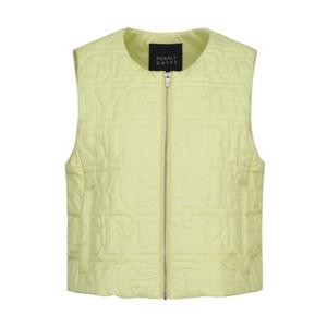 파리게이츠골프조끼 NQC 521C3JV251_LM 여성 로고 퀼팅 크롭 패딩 베스트