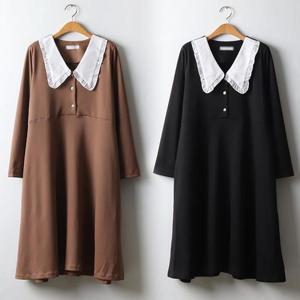 [강물처럼]위쉬몰 IR 브이넥카라버튼원피스(J536H503) 빅사이즈