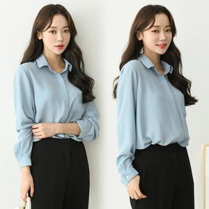 [강물처럼]위쉬몰 IR 크림소라쉬폰블라우스(C871H503) 빅사이즈