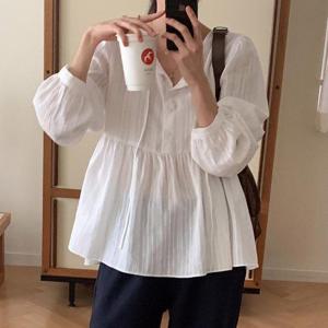 [강물처럼]아이우먼 웬디타이리본블라우스 DDU067M503 빅사이즈