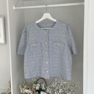 [강물처럼]아이우먼 밀키트위드단추자켓 YPQ944M503 빅사이즈 (3