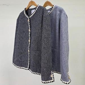 [강물처럼]빅사이즈단추재킷 U049L503 슈다노카라트위드자켓 LT