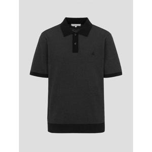 [빈폴멘] 투톤 텍스쳐 칼라넥 니트  블랙 (BC6351C325)