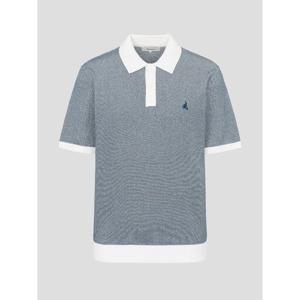 [빈폴멘] 투톤 텍스쳐 칼라넥 니트  블루 (BC6351C32P)