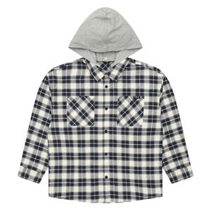 [에꼴리에]후드 착탈 캐주얼 체크 셔츠 25A1302-DJ