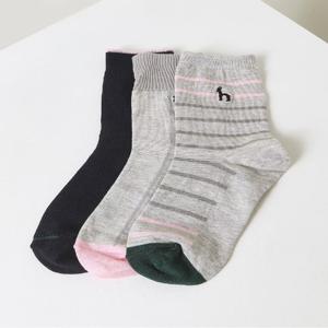 [헤지스] 퍼피자수 중목 양말 3종 세트 /HISS6E300G2