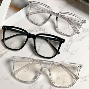패션안경 뿔테스퀘어안경 패션 투명 사각 쌩얼 데일리 뿔테