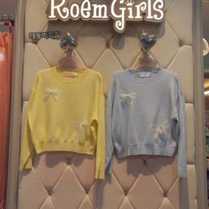 로엠걸즈 DP01 리본 리본  풀오버  스웨터 RGKA2613P