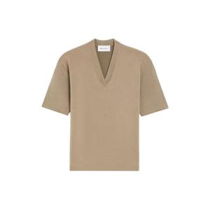 AMI Paris V넥 반소매 티셔츠 E26FKS861KN0158