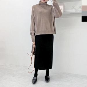 니트 1061 여자 루즈핏 데일리 목폴라니트 2L-UPP