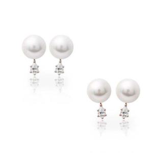 92.5 Silver-pin 진주 포인트 쁘띠 큐빅 은침 귀걸이 은침귀걸이