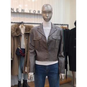 제시뉴욕 세이브존05 빈티지 양가죽 카라 레더재킷 JEW5SZNSRJ2670BO
