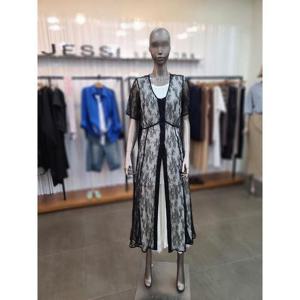 제시뉴욕 세이브존05 시스루 레이스 하프 슬리브 드레스 DE15NSON5590BK