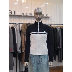 제시뉴욕 세이브존05 배색 꽈배기문양 니트카디건 AE95NSKG5610BKM