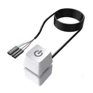 전원스위치 PC 파워 외부 전원 사각 버튼 스위치 화이트(T-N936W)