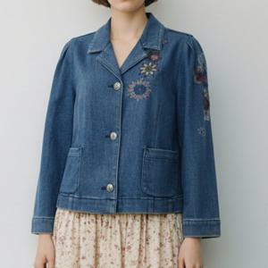 [비꼴리끄(여성)]데님 테일러드카라 숏자켓 B242DJ2090