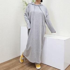 [의류] 루즈핏 베이직 후드 롱원피스 ob24302