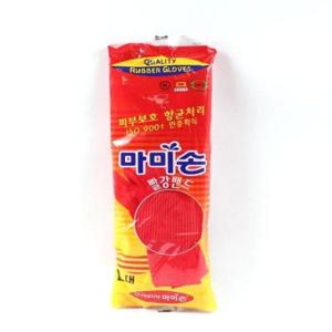 왼손고무장갑 마미손 고무장갑 빨강밴드 대 L 왼손2개마미손 대형
