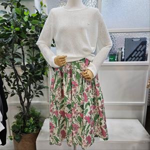 [부루앤쥬디]플로럴플레어스커트 BBSDSK001C