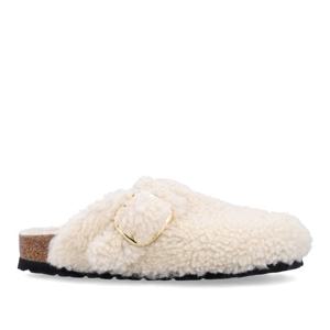 버켄스탁 보스턴 테디 빅 버클 뮬 1025664 EGGSHELL