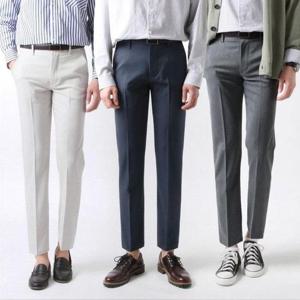 [깨비몰][깨비몰]남성 허리밴드 정장바지 10부스판 슬랙스팬츠 (