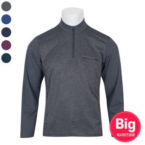 남자 봄 여름 신축성 좋은 집업 쿨링 긴팔 티셔츠 DH-L-TS-223-회색