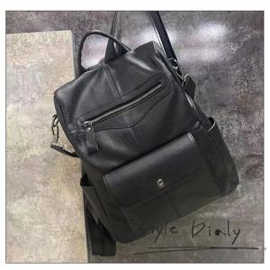 [깨비몰][깨비몰] 여성 데일리 백팩 심플포켓 천연소가죽 가방 (