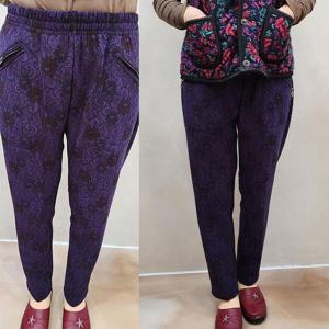 [할마마마][할마마마] 기모꽃나염몸빼바지 겨울 편한 국내제작 (