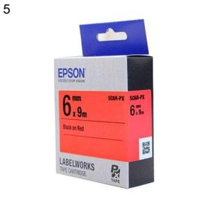 [문구] 라벨테이프 SC-6R-PX 적색 5개