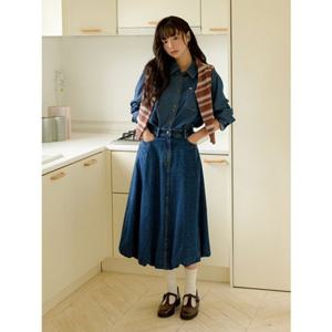 (올리브데올리브)OE5AS815 벌룬핏 데님 롱 스커트