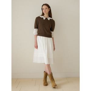 (올리브데올리브)OE5AO861 레이스 핀턱 프릴 장식 원피스