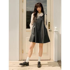 (올리브데올리브)OE5AO856 페이크레더 스웨이드 슬리브리스 원피스