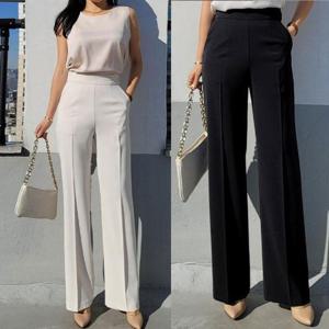 [바이어스]스판 옆지퍼 슬림 일자핏 찰랑 슬랙스 팬츠 바지 코디