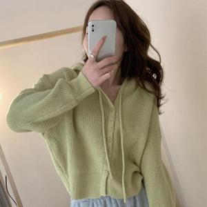 [깨비몰][깨비몰] 여성 데일리 보들보들 숏 후드 가디건/5컬러 (