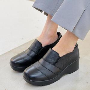 [할마마마][할마마마] 겹겹이슬립온가죽단화 데일리중간굽로퍼 (