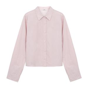 [에이비에프지]심플자수 포인트 솔리드 긴팔 숏 면 남방 APZ5QB01G