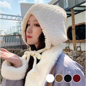 여자겨울모자 겨울 따뜻한 예쁜 여성 방한 양털끈 뽀글이 턱끈 모자