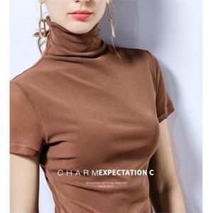 [깨비몰][깨비몰] 여성 봄여름 반팔 반목폴라티 반목티 목폴라 (