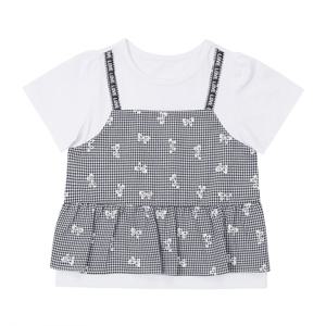 [티파니(정상)](T52KKT010)-BK 체크 뷔스티에 TS