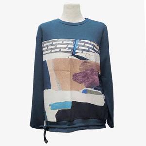 [할마마마][할마마마] 웜톤언발셔링긴팔티 라운드 나염 국내제작