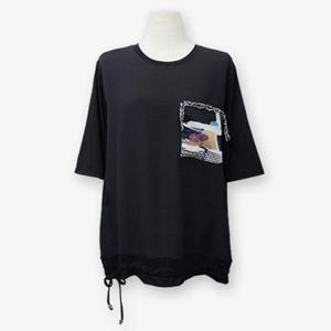 [할마마마][할마마마] 주머니포인트라운드티 칠부소매 국내제작