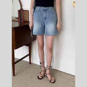 [바이어스]여름 빈티치 뒷 밴딩 청 반바지 데님 진 팬츠 바지 룩