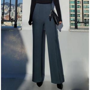 [바이어스]스판 옆지퍼 도톰 기모 노턱 세미 와이드 팬츠 슬랙스