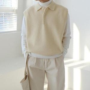 [깨비몰][깨비몰]남성 베이직 레이어드 심플 니트 베스트 조끼 (